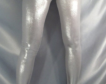 Metallic Shiny Leggings Silver Gold