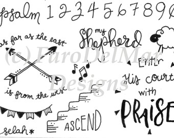 Psalms - Acrylic Stamps for Bible Journaling, Scrapbooking, Card Making
