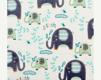 Spring Sale Elephant Splash 12x12 Sweet Bobbins Wet Bag - SEAM SEALED - Snap Strap - Boutique Quality