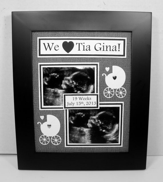 Twins Ultrasound Sonogram Photo Mat Personalized With
