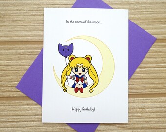 Happy Birthday Moon Card