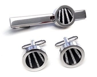 1st Anniversary Gift for Him / First Wedding Anniversary / One Year Anniversary for Him / "Laser" Gift Set: Paper Cufflinks, Tie Clip + Card