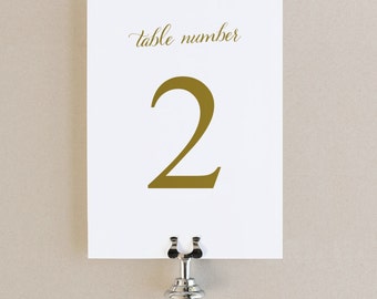 table numbers template diy printable instant download