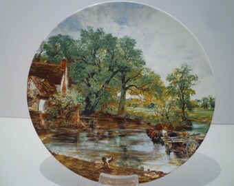 ENGLISH SCENE Plate. Vintage "POOLE Potteries" Plate. VIntage English 1970's Country Scene Plate.