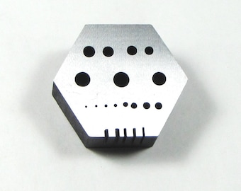 Solid steel Hexagonal riveting block 2 1/8 x 2 1/8 rivet making tool