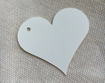 White Heart Gift Tags, Wedding Gift Tags, Holiday Gift Tags