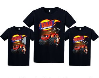 Blaze Birthday Shirt, Blaze and the Monster Machines Custom Shirt, Personalized Blaze Shirt, Blaze family shirts, Birthday t-shirt