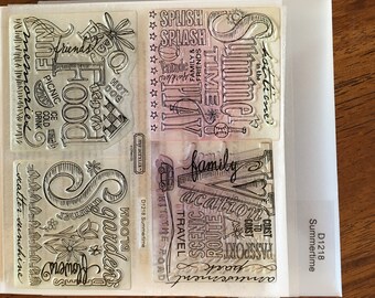 Summertime Acrylic Stamp set Close to My Heart
