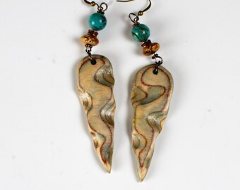Dagger Earrings in blue