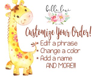 Add On Item to Customize Any of our Existing Designs, Custom Baby Gift, Custom Mommy Gift, Custom Name Shirt, Custom Name Gift, Custom Gift
