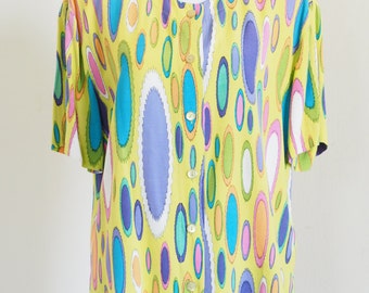 Funny Betty Barclay 80's blouse Size M / 38 green