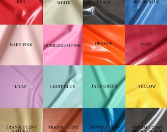 Sheet Latex/Rubber by Continuous Metre, Qtr or Half Metre - 1m Width, 0.25mm Gauge - Main Colours - UK SELLER