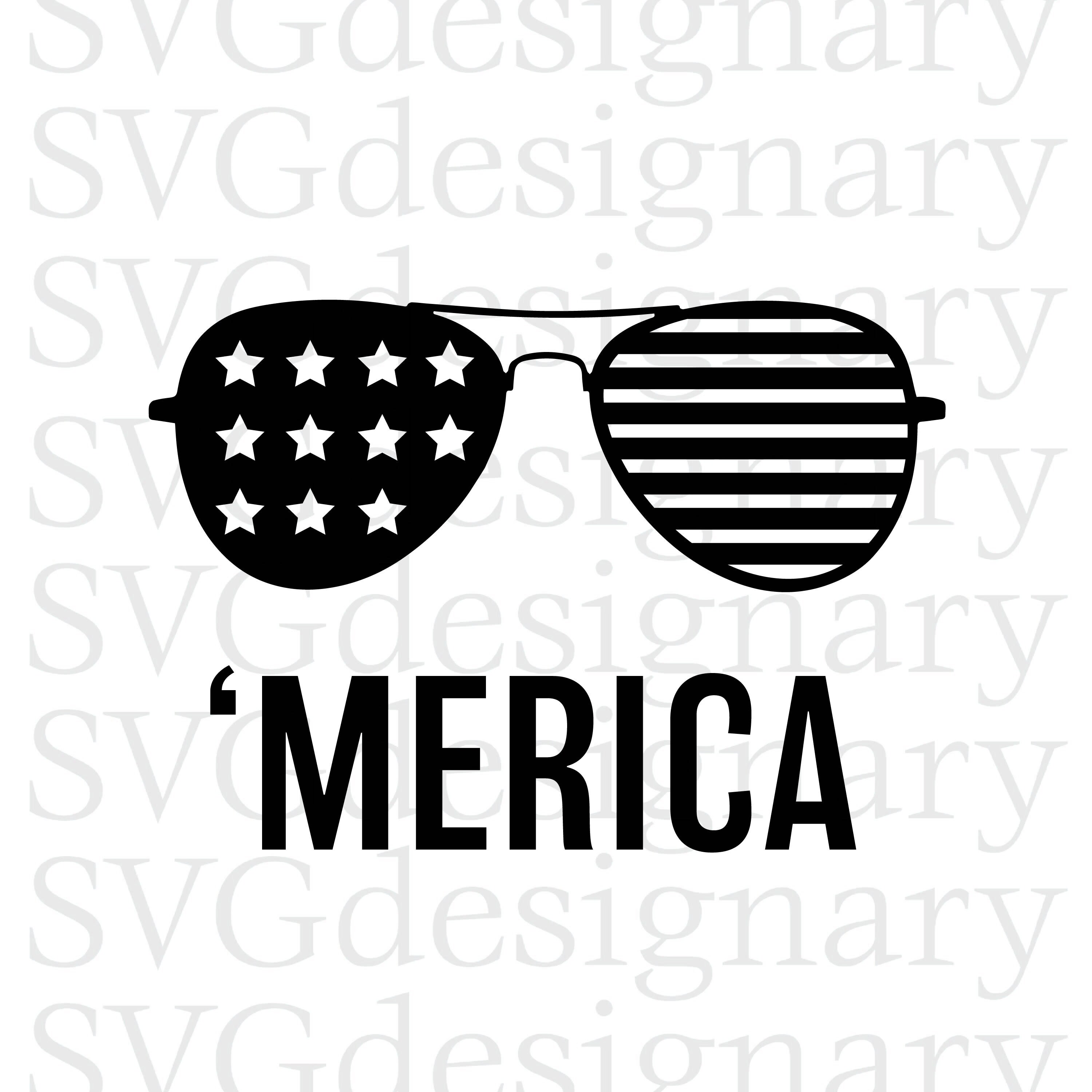 Download Merica Sunglasses SVG PNG America 4th of July Design