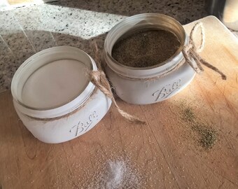 Salt and Pepper Cellars, Salt and Pepper Shakers, Kitchen Storage, Farmhouse Kitchen,Country Kitchen,Home and Living,Salt and Pepper