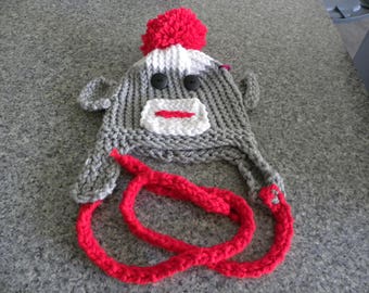 Loom Knit, Sock Monkey Hat