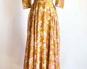 Handmade 1970's floral print dress