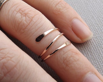 Super Sale! 14k Gold or Rose Fill Knuckle Ring, Knuckle Rings,Mid Rings,Above knuckle ring, Toe Rings, Rings, Rose or Gold Fill Knuckle Ring