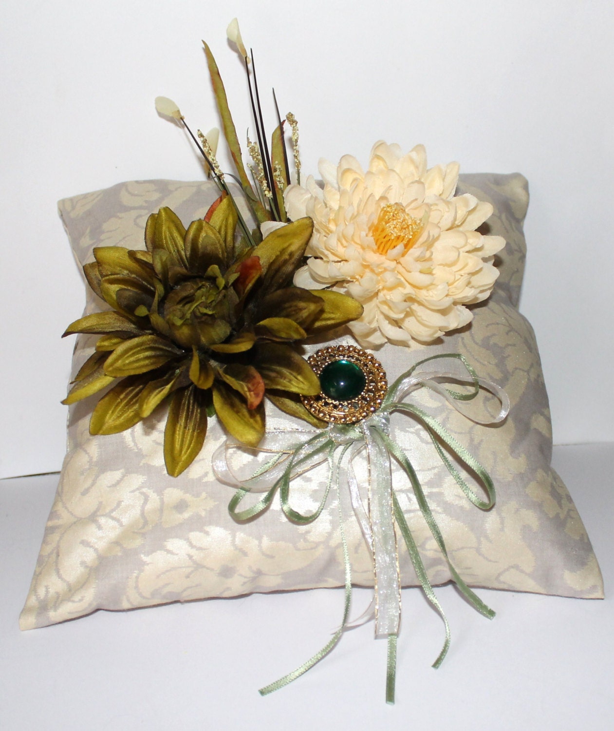 Unique Wedding Ring Bearer Pillow Vintage Wedding Woodland