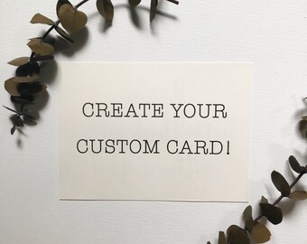 Custom cards Etsy