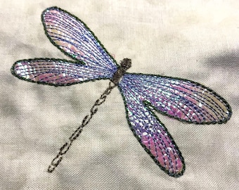 Dragon Fly Applique Machine Embroidery Design. Mylar Embroidery Pattern, 4x4 and 6x6 By Pixie Willow Patterns