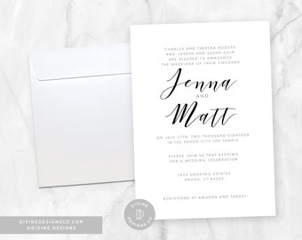 customizable elegant wedding announcements lds weddings