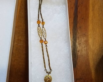 Vintage Madeira Citrine Necklace