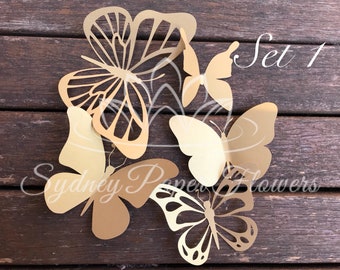 Paper BUTTERFLIES_set 1/Paper butterfly pattern/PDF svg paper butterfly/diy paper butterfly/Paper butterfly download Cameo CriCut