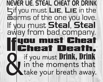 Lie Steal Cheat Drink Board