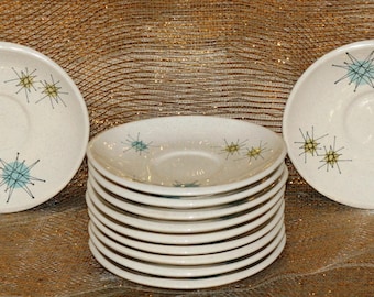 10 Franciscan Starburst Vintage Coffee Saucers sold Individually -- 1 Coffee Saucer with a small chip