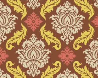 True Colors by Joel Dewberry / Damask in Maple / 1 yard Cotton Quilt/Apparel Fabric