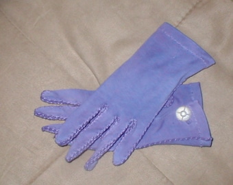 Vintage Lavender Cotton Dress Gloves