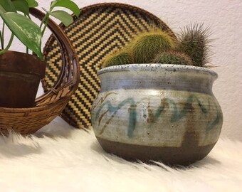Vintage Handmade Stoneware Planter