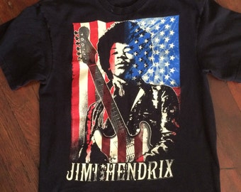 Vintage mens/womens 1980's Jimmy hendricks faded black tshirt. Size large