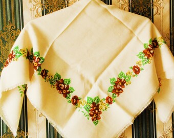 Châle en laine soviétique vintage étole femme Chale soviétique châle étole Chale rétro pour femmes soviétique vintage soviétique en laine étole rétro Chale