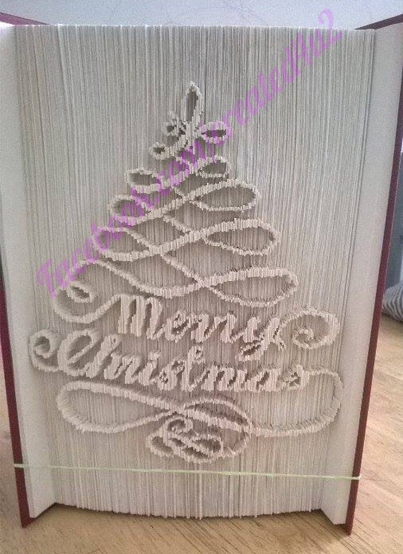 Book folding christmas tree instructions