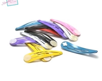 10 simple pins for hair, assortment of colors