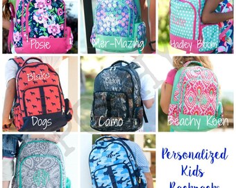Personalized Kids Backpack, Monogrammed Backpack, Back to school, Kids backpack, girls backpack, boys backpack