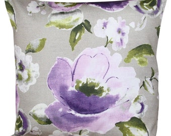 Pretty Floral Lilac Cushion Cover
