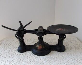 Antique Mercantile Cast Iron Scale Merchant Scale Candy Store Scale
