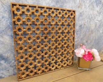 19 x 19 Cast Iron Ornamental Grate Decorative Panel Architectural Salvage d, Register Cover, Architectural Salvage Grate, Vent
