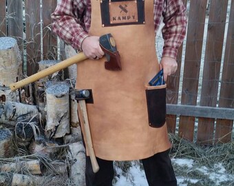 Custom Leather Shop Apron.