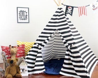 Teepee Play Tent, Two Sizes, Ready to Ship, Can Include Window, Tee Pee, Childrens Teepee, Kids Tee Pee Tent, Playhouse