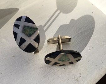 Vintage sterling silver Mexican cuff links