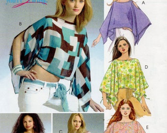McCall's Pattern 4874 Midriff Baring PONCHOS & TOPS Misses XS Small Med