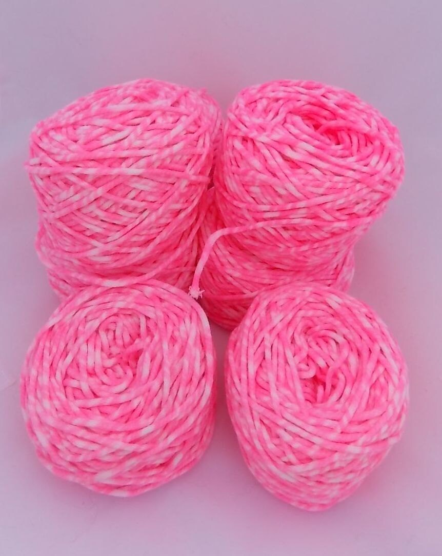 Neon pink yarn knitting yarn crochet yarn tube yarn yarn