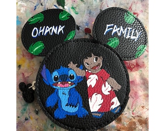 Lilo and Stitch Mickey Mouse shaped coin purse