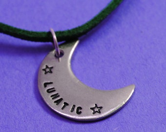 Lunatic - Pewter Crescent Moon Necklace