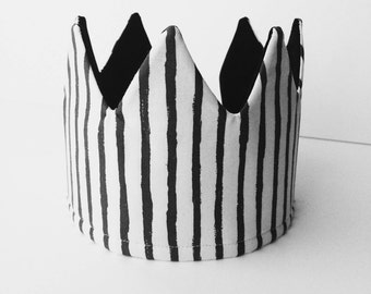 Fabric Crown-Monochrome Stripes