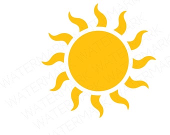 Sun SVG & Studio 3 Cut File Stencil Decal Files Logo for Silhouette Cricut SVGs Cutout Cutouts Stencil Summer Sping