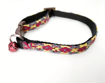 Friendship Cat Collar Kitten Collar Safety Breakaway Clasp Lazy Diamond Pattern
